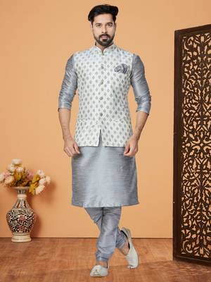 Kurta Pajama with Jacket Set 1
