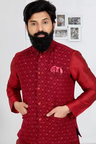 Kurta Pajama with Jacket Set