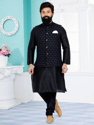Kurta Pajama with Jacket Set 1