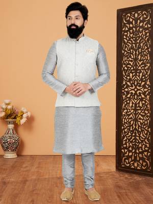 Kurta Pajama with Jacket Set 1