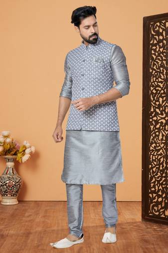 Kurta Pajama with Jacket Set