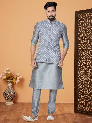 Kurta Pajama with Jacket Set 2