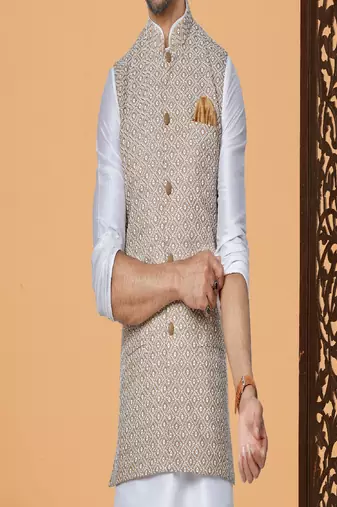 Kurta Pajama with Jacket Set