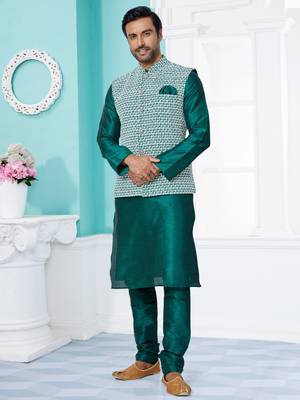 Kurta Pajama with Jacket Set 1