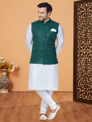 Kurta Pajama with Jacket Set 1