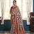 Beige color digitally printed silk saree with blouse