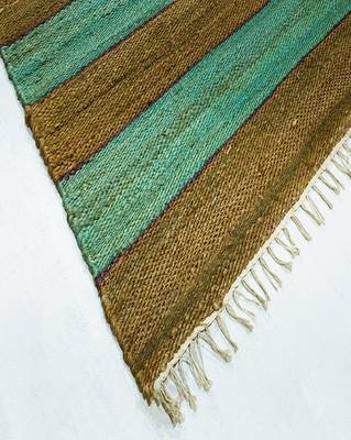 Multicolored Jute Pitloom Plain Carpet by Carpet Plus 1