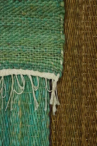 Multicolored Jute Pitloom Plain Carpet by Carpet Plus