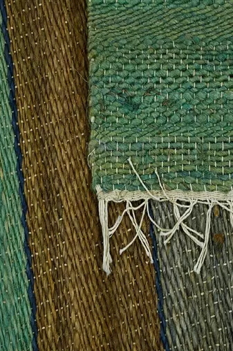Multicolored Jute Pitloom Plain Carpet by Carpet Plus