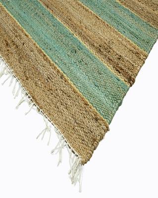 Multicolored Jute Pitloom Plain Carpet by Carpet Plus 1