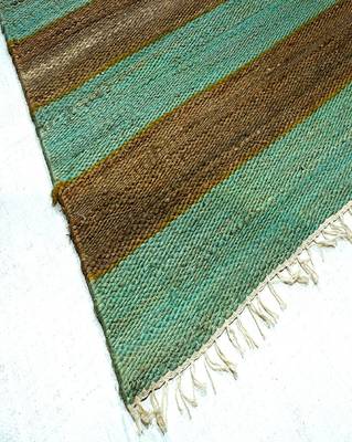 Multicolored Jute Pitloom Plain Carpet by Carpet Plus 1
