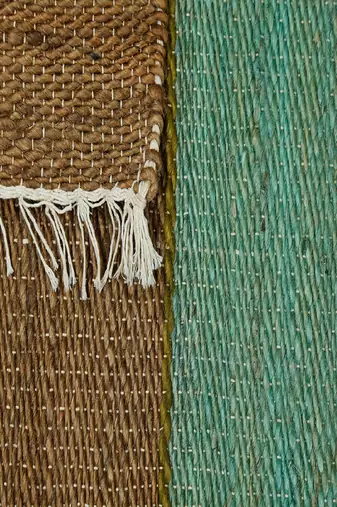 Multicolored Jute Pitloom Plain Carpet by Carpet Plus