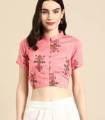Printed Cotton Sleeveless Blouse