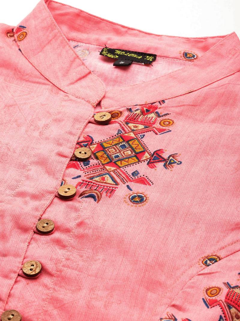 Printed Cotton Sleeveless Blouse