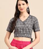 Angrakha Style Front open Sleeved Blouse