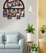 PrintStory Personalized Happy Birthday Arc Shape Wall Hanging Photo Frame with 8 Favorite Pictures.