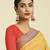 Laxmipati Chiffon Yellow Saree With Unstitched Blouse