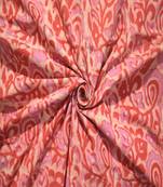 Pink With Red Paisley Printed Dabu Cotton Print Unstitched Fabric Material - 2.5 Meter