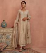 Ivory a line kurta set