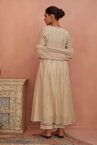 Ivory a line kurta set