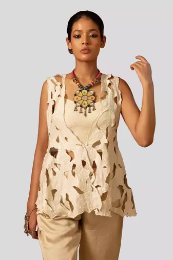 Ivory leiya jacket set