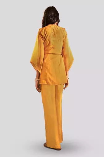 Yellow edna jacket set