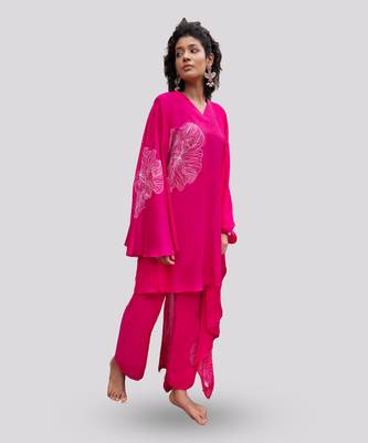 Hot pink zuri kurta set 2