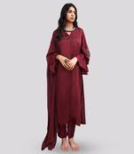 Wine eshe kurta set