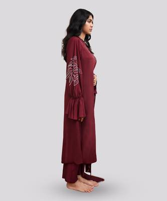 Wine eshe kurta set 2