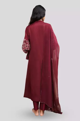 Wine eshe kurta set