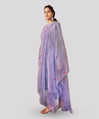 Lilac kaya kurta set 2