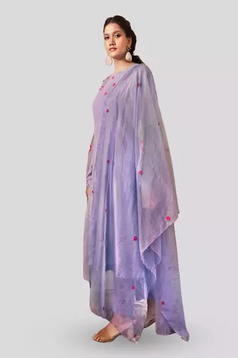 Lilac kaya kurta set