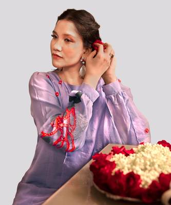Lilac kaya kurta set 5