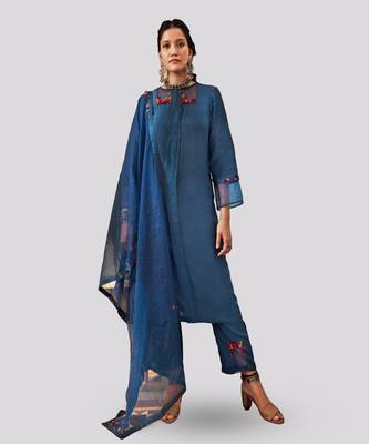 Cobalt blue anessa kurta set 1