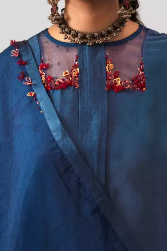 Cobalt blue anessa kurta set