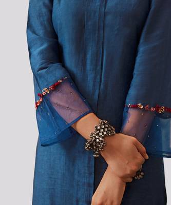 Cobalt blue anessa kurta set 5
