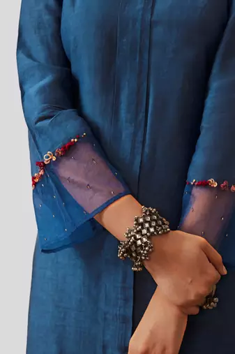 Cobalt blue anessa kurta set