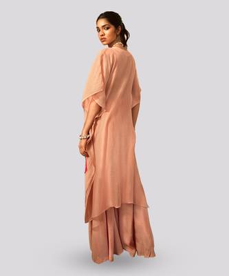 Nude blush rysa sharara set 3
