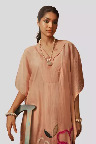 Nude blush rysa sharara set