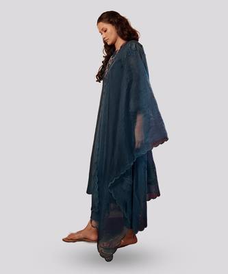 Teal blue roohani kurta set 2