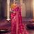 Beige & pink color jacquard weaving dola silk designer saree with blouse