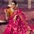 Beige & pink color jacquard weaving dola silk designer saree with blouse