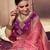 Magenta color jacquard weaving dola silk designer saree with blouse