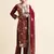 Maroon embroidered faux georgette pakistani salwar suit