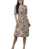 Aarika womens multi color georgette party wear dress