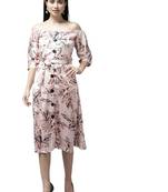 Aarika womens pink color georgette party wear dress