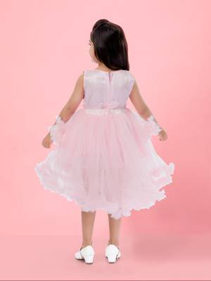 Aarika girls pink color frock 4