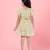 Aarika girls yellow color cotton blend frock