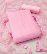 Women's pink heavy thread embroidery with fancy dupatta georgette dress material