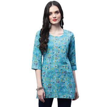 Cotton printed casual kurti 1